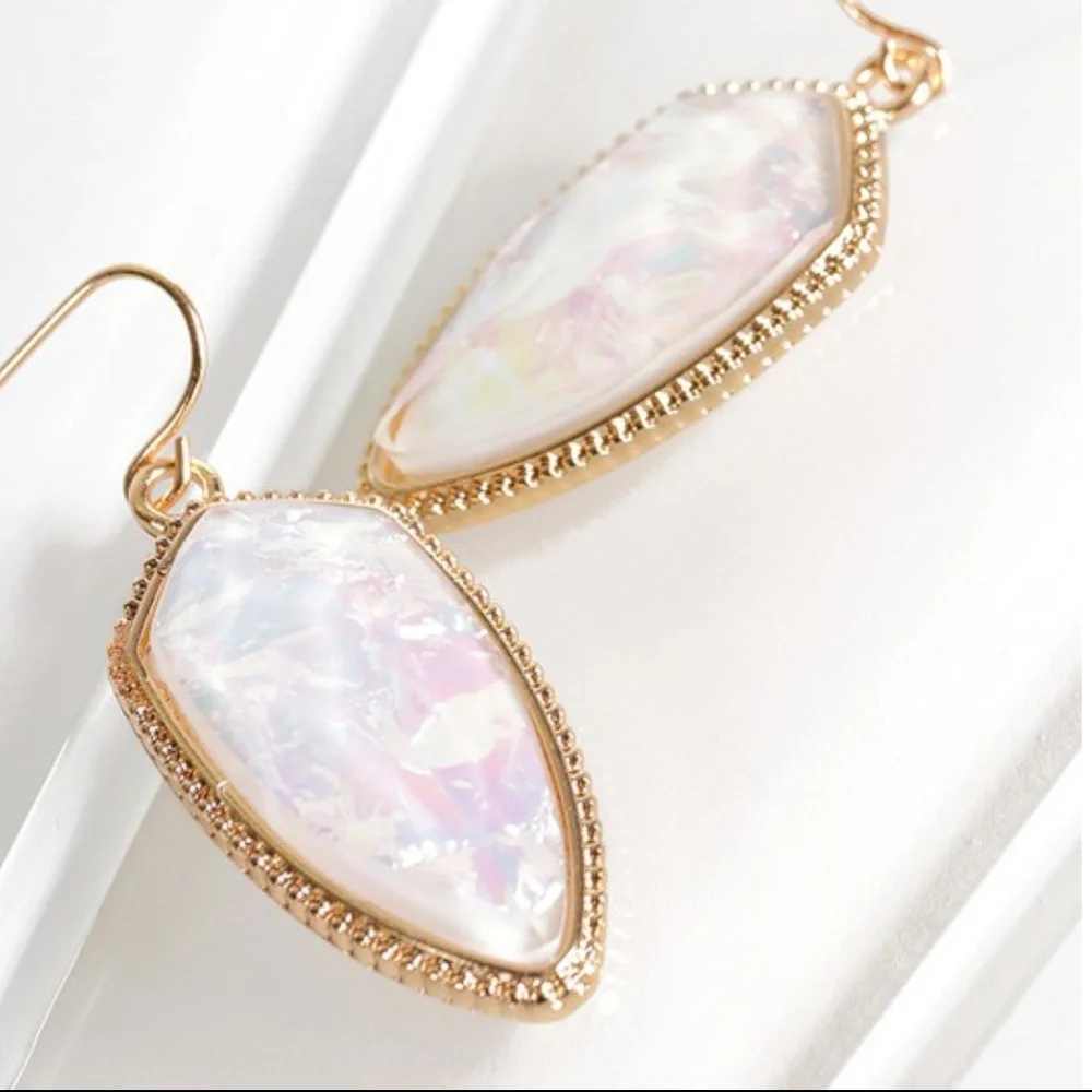 'Exton' Acetate Marquee Earrings